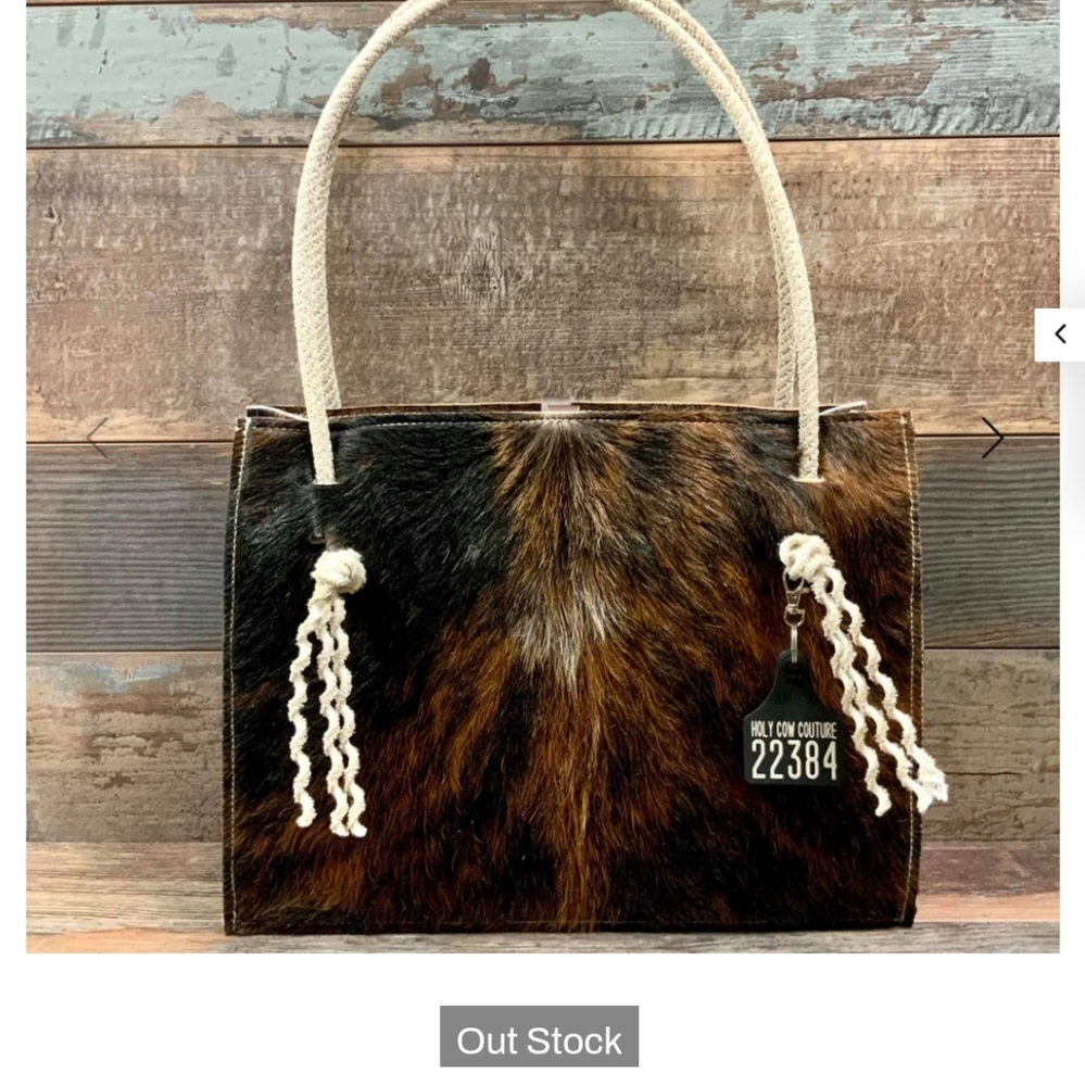Cowhide Rope Purse
